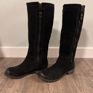 Matt Bernson Black Suede Knee High Boots Size 7